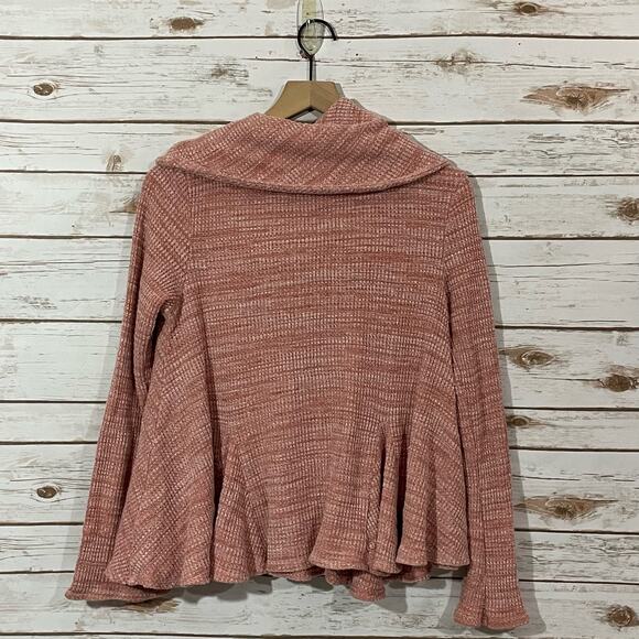 Anthropologie Postmark Maurisa Cowlneck Waffle Knit Top - Pink - Small - Picture 16 of 16